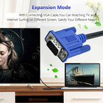 5m 高品質 VGA 15 針公頭轉 VGA 15 針公頭線，適用於 LCD 顯示器 / 投影機，5m