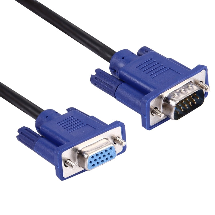 1.5m 良好品質 VGA 15 針公頭轉 VGA 15 針母頭線，適用於 LCD 顯示器、投影機等，長度：1.5m