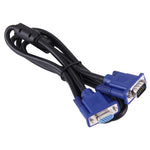 1.5m 良好品質 VGA 15 針公頭轉 VGA 15 針母頭線，適用於 LCD 顯示器、投影機等，長度：1.5m