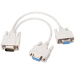 VGA SVGA HDB15 公頭轉 2 母頭分接線，長度：32.5cm，S-PC-0415，S-PC-0415A