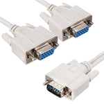 VGA SVGA HDB15 公頭轉 2 母頭分接線，長度：32.5cm，S-PC-0415，S-PC-0415A