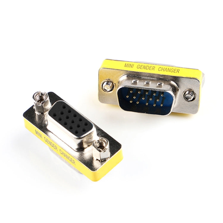 VGA 15針公頭轉VGA 15針母頭轉接器，VGA公對母