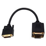24+1 DVI 公對 2 DVI 母轉接線，長度：30cm，2 個 DVI 24+1 針母頭