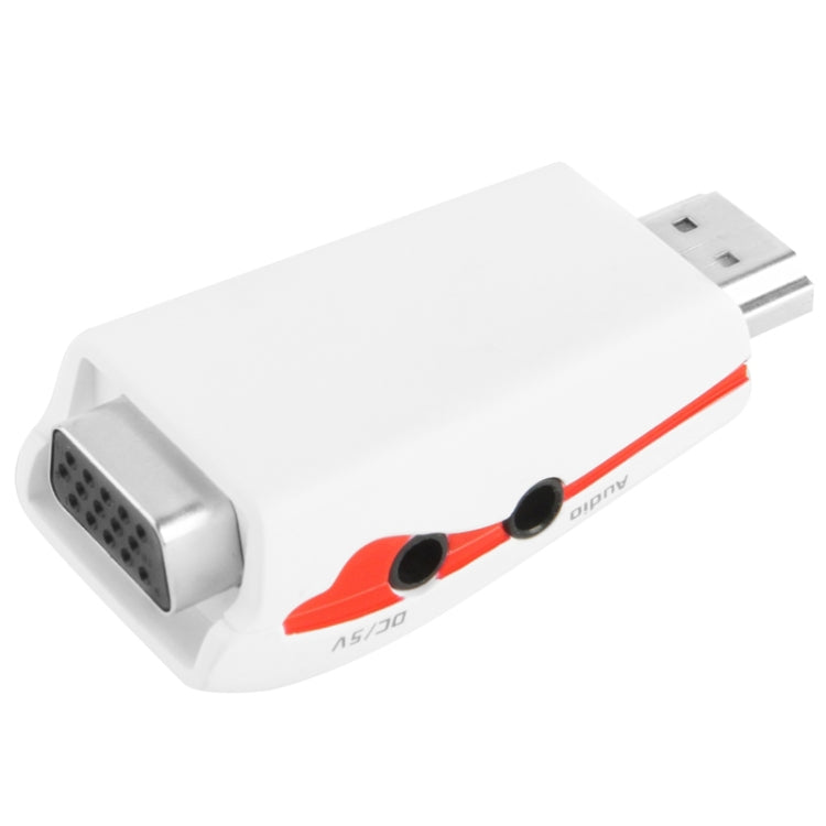 全高清1080P HDMI轉VGA電源及音訊轉接器，S-PC-0470，S-PC-0470B