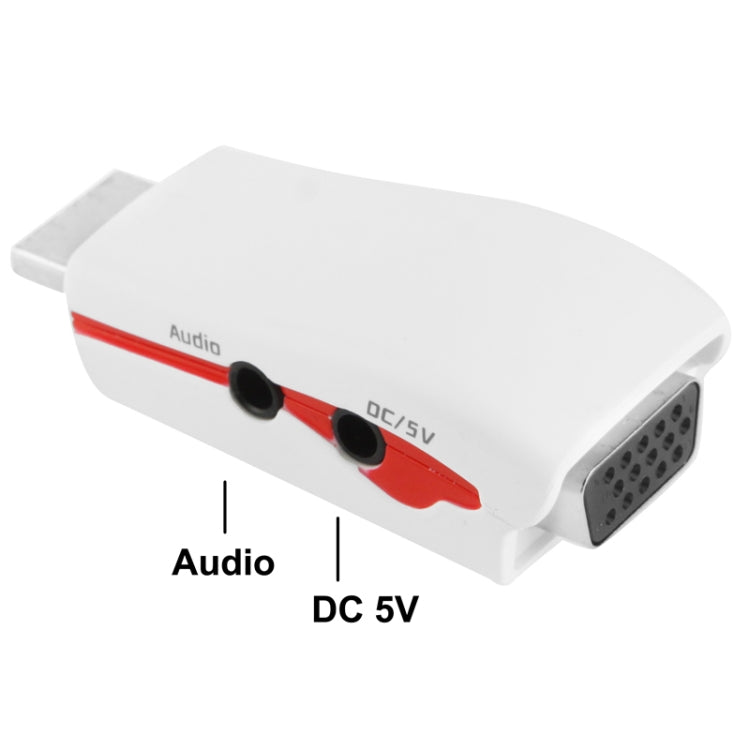 全高清1080P HDMI轉VGA電源及音訊轉接器，S-PC-0470，S-PC-0470B