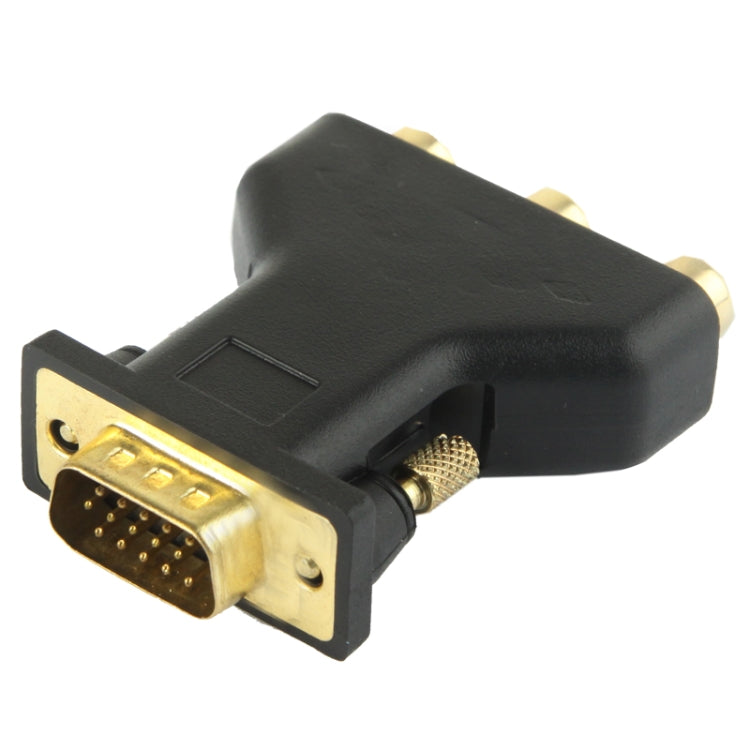 VGA 15針公頭轉3 RCA分量母頭轉接器，VGA