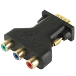 VGA 15針公頭轉3 RCA分量母頭轉接器，VGA