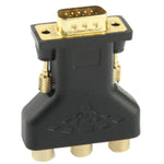VGA 15針公頭轉3 RCA分量母頭轉接器，VGA