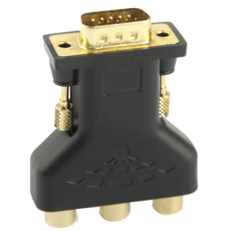 VGA 15針公頭轉3 RCA分量母頭轉接器，VGA
