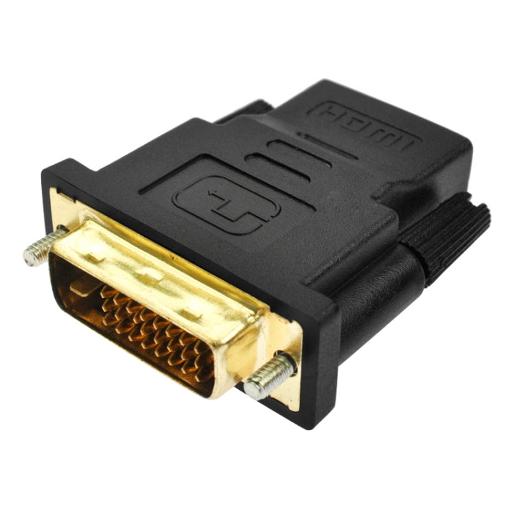 DVI-D 24+1針公頭轉HDMI 19針母頭轉接器，適用於顯示器/高清電視