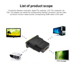 DVI-D 24+1針公頭轉HDMI 19針母頭轉接器，適用於顯示器/高清電視