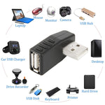 USB 2.0 AM 轉 AF 轉接器，90 度角，支援 OTG 功能，90 度右彎，90 度左彎