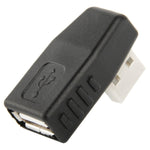 USB 2.0 AM 轉 AF 轉接器，90 度角，支援 OTG 功能，90 度右彎，90 度左彎