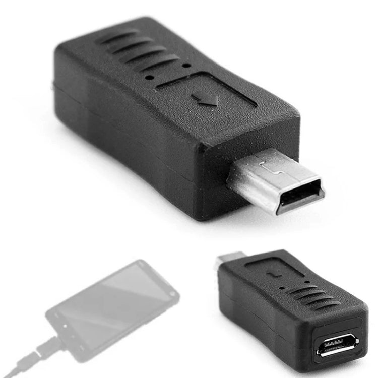 USB 2.0 迷你 USB 轉 Micro USB 母頭轉接器，Micro USB 母頭