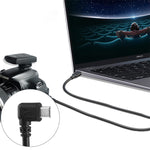 90 度迷你 USB 公頭轉 USB 2.0 AM 轉接線，長度：25cm，右角迷你 USB