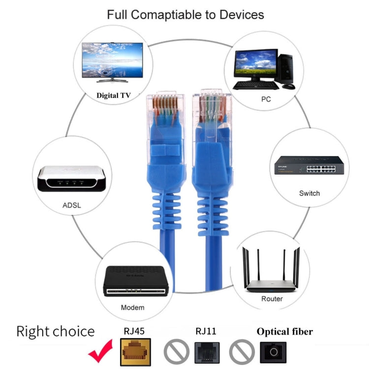 Cat5e網路線，長度：30米，30米藍色