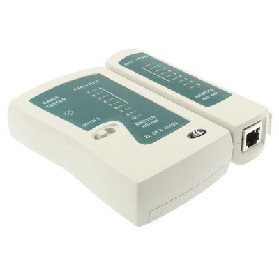 網路線測試器RJ45 RJ11 RJ12 Cat5 UTP LAN網路工具，RJ45/RJ11綠色