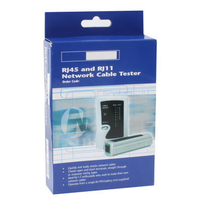 網路線測試器RJ45 RJ11 RJ12 Cat5 UTP LAN網路工具，RJ45/RJ11綠色