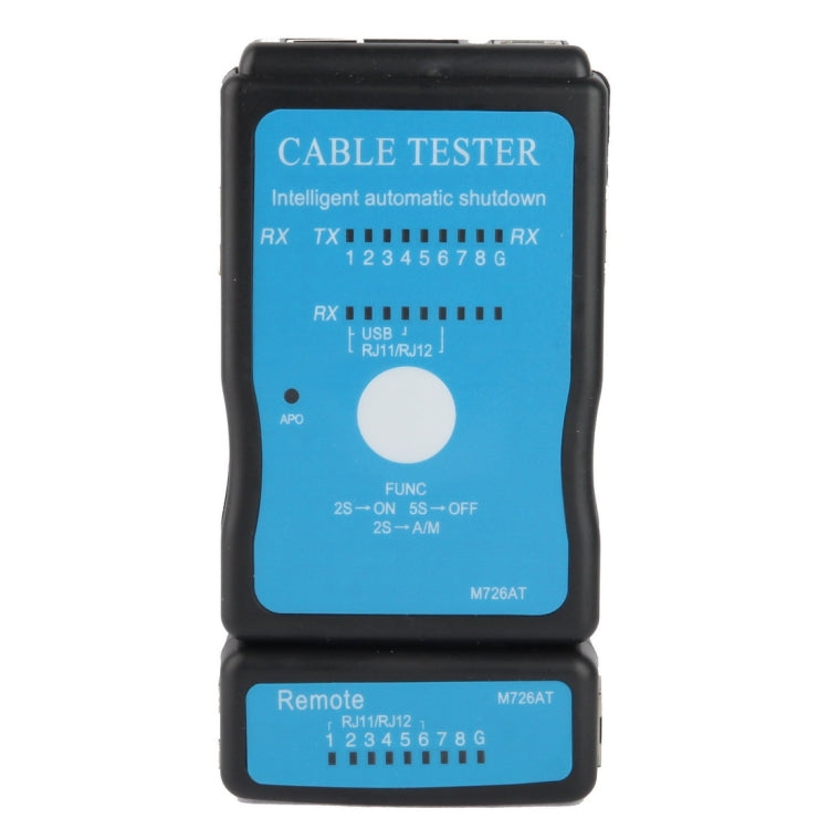USB線，RJ45和RJ11多功能網路線測試器，RJ45/RJ11藍色