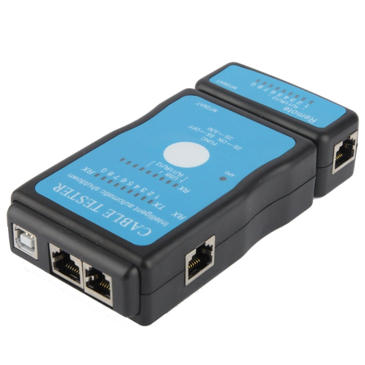 USB線，RJ45和RJ11多功能網路線測試器，RJ45/RJ11藍色