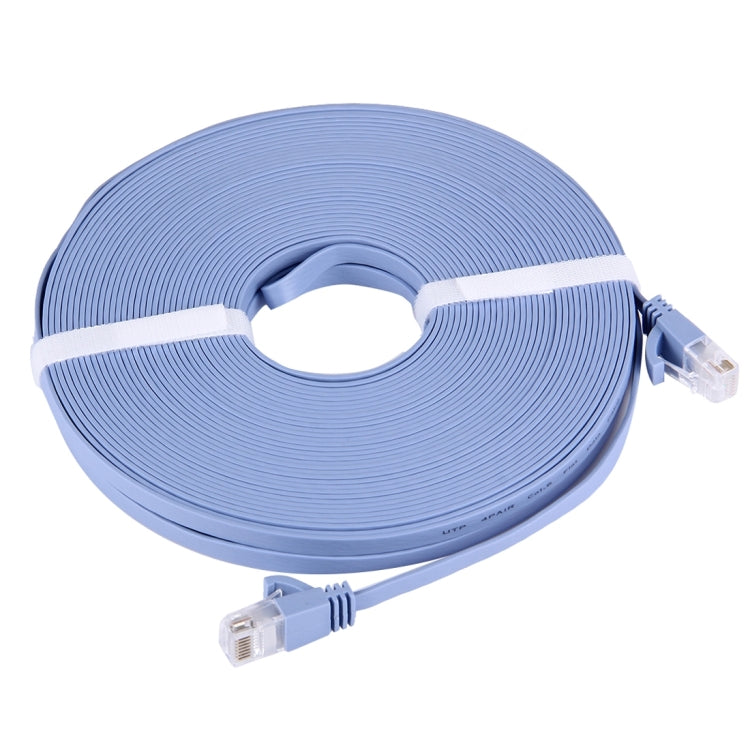 20米 CAT6 超薄扁平乙太網路局域網線，20米藍色
