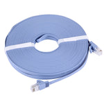 20米 CAT6 超薄扁平乙太網路局域網線，20米藍色