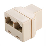 RJ45 1分2 乙太網路連接器分配器，RJ45 母對兩母