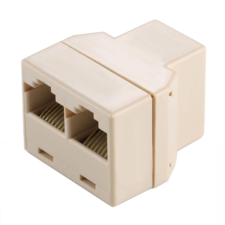 RJ45 1分2 乙太網路連接器分配器，RJ45 母對兩母