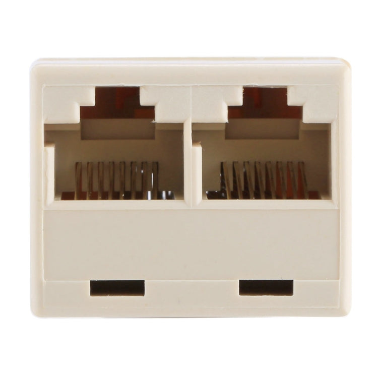 RJ45 1分2 乙太網路連接器分配器，RJ45 母對兩母