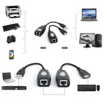 50米 USB 至 RJ45 延長器，Cat5e 線纜，1埠 USB
