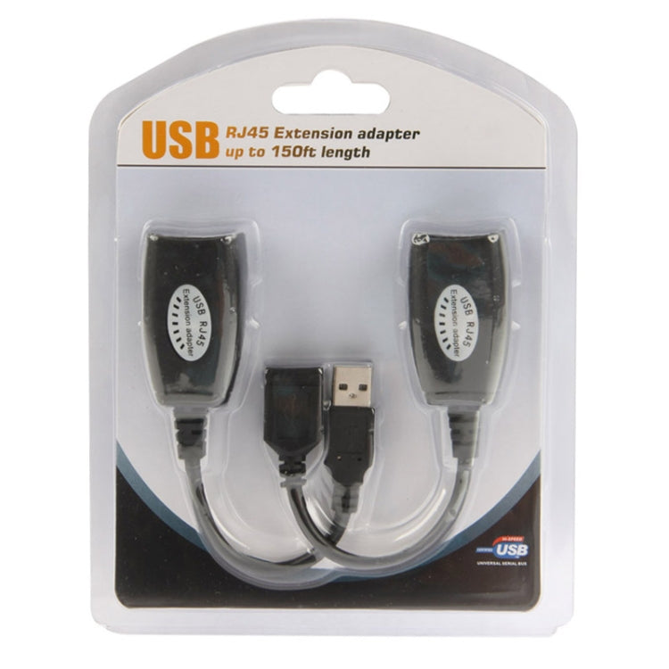 50米 USB 至 RJ45 延長器，Cat5e 線纜，1埠 USB