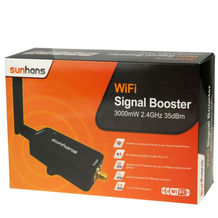 Sunhans SH24BTA-N 35dBm 2.4GHz 3W 11N/G/B WiFi 信號增強器 無線中繼器，SH24BTA-N