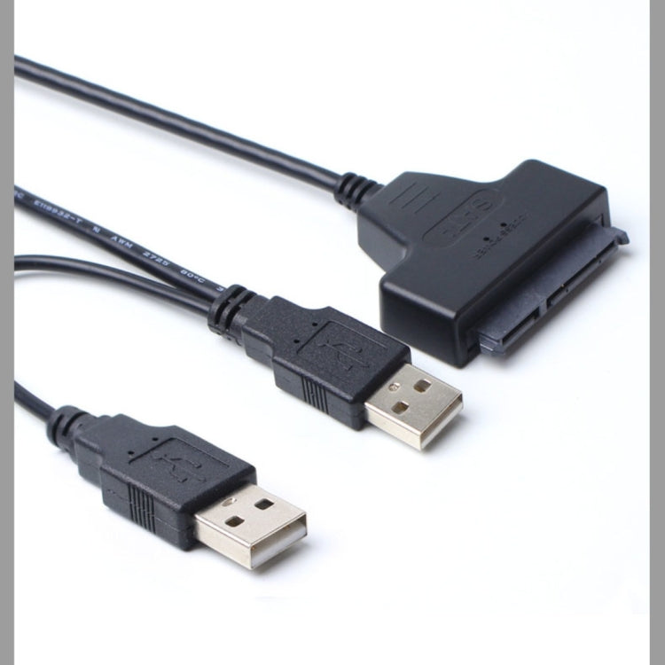 雙 USB 2.0 至 SATA 硬碟轉接線，適用於 2.5 吋 SATA 硬碟/固態硬碟，雙 USB 2.0 至 SATA