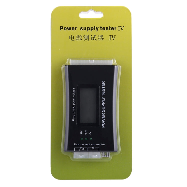 數位 LCD 顯示 PC 電腦 20/24 針電源供應測試器檢測器 電源測量診斷測試工具，帶 LCD 的 ATX 連接器