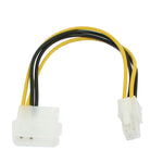 主機板 Molex IDE 2 針轉 4 針 ATX P4 12V ATX CPU 電源連接器轉接線，2 針公頭轉 4 針母頭