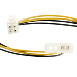 主機板 Molex IDE 2 針轉 4 針 ATX P4 12V ATX CPU 電源連接器轉接線，2 針公頭轉 4 針母頭