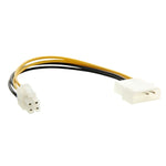 主機板 Molex IDE 2 針轉 4 針 ATX P4 12V ATX CPU 電源連接器轉接線，2 針公頭轉 4 針母頭
