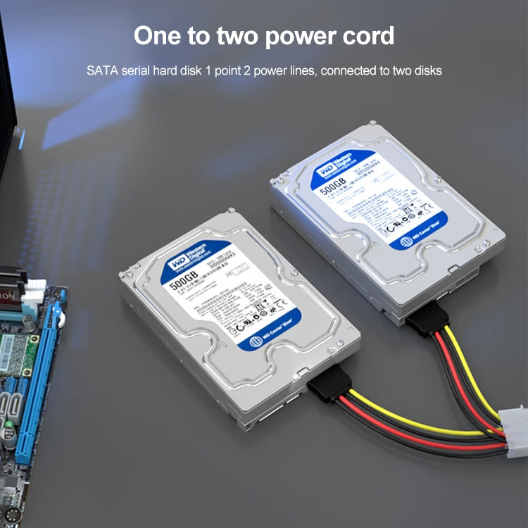 2 x 15 針轉 4 針 Serial SATA 電源轉接線，長度：18cm，材質：鋁鎂合金，材質：銅