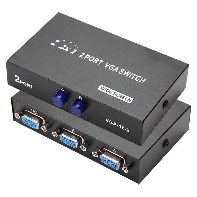 2 埠 VGA 切換盒，2 進 1 出，適用 LCD PC 電視顯示器 - HD15 (FJ-15-2C)