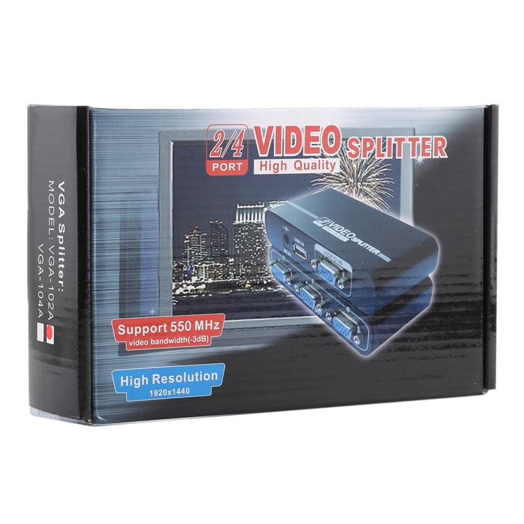 VGA-102A 1轉2埠1920 x 1440 VGA分配器，2埠