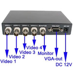 وضع تقسيم رباعي VGA (أسود)