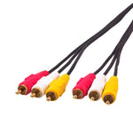 普通品質音視頻立體聲RCA AV線，長度：3米，3 RCA轉3 RCA，長度：3米
