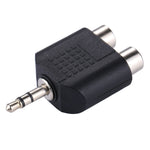RCA 母頭轉 3.5mm 公頭音頻 Y 型轉接器，2 個 RCA 母頭轉 3.5mm，2 個 RCA(AV) 母頭轉 3.5mm