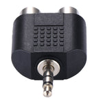 RCA 母頭轉 3.5mm 公頭音頻 Y 型轉接器，2 個 RCA 母頭轉 3.5mm，2 個 RCA(AV) 母頭轉 3.5mm