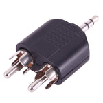 2 個 RCA 公頭轉 3.5mm 公頭音頻 Y 型轉接器，2 個 RCA 公頭轉 3.5mm
