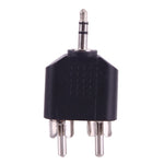 2 個 RCA 公頭轉 3.5mm 公頭音頻 Y 型轉接器，2 個 RCA 公頭轉 3.5mm