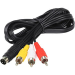 4針 S-Video 轉 3 RCA AV 電視公頭線轉換器，長度：1.5M，S-Video 轉 AV 3RCA 公頭