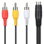 4針 S-Video 轉 3 RCA AV 電視公頭線轉換器，長度：1.5M，S-Video 轉 AV 3RCA 公頭