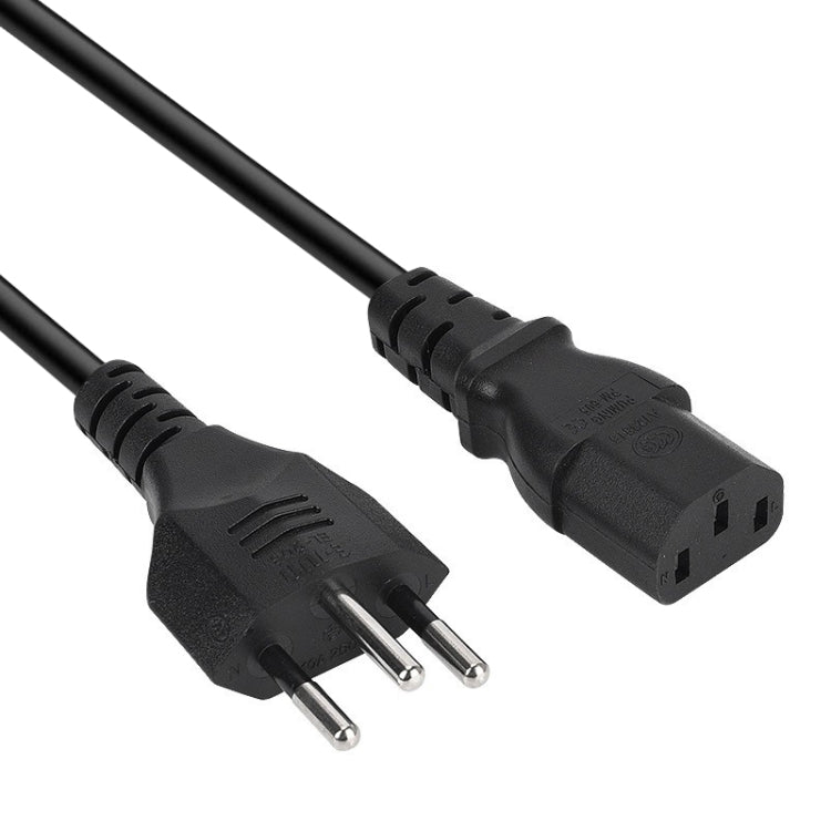 三腳巴西交流電源線，長度：1.2米（外徑5.5毫米），巴西插頭，1.2米