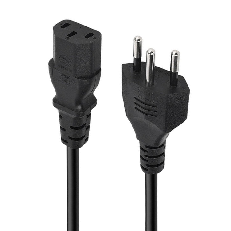 三腳巴西交流電源線，長度：1.2米（外徑5.5毫米），巴西插頭，1.2米